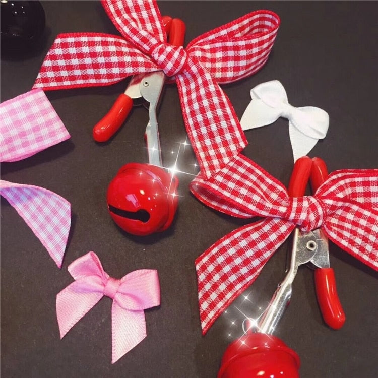 Plaid Babydoll Nipple Clamps - clamp, clip, clips, nipple clamps