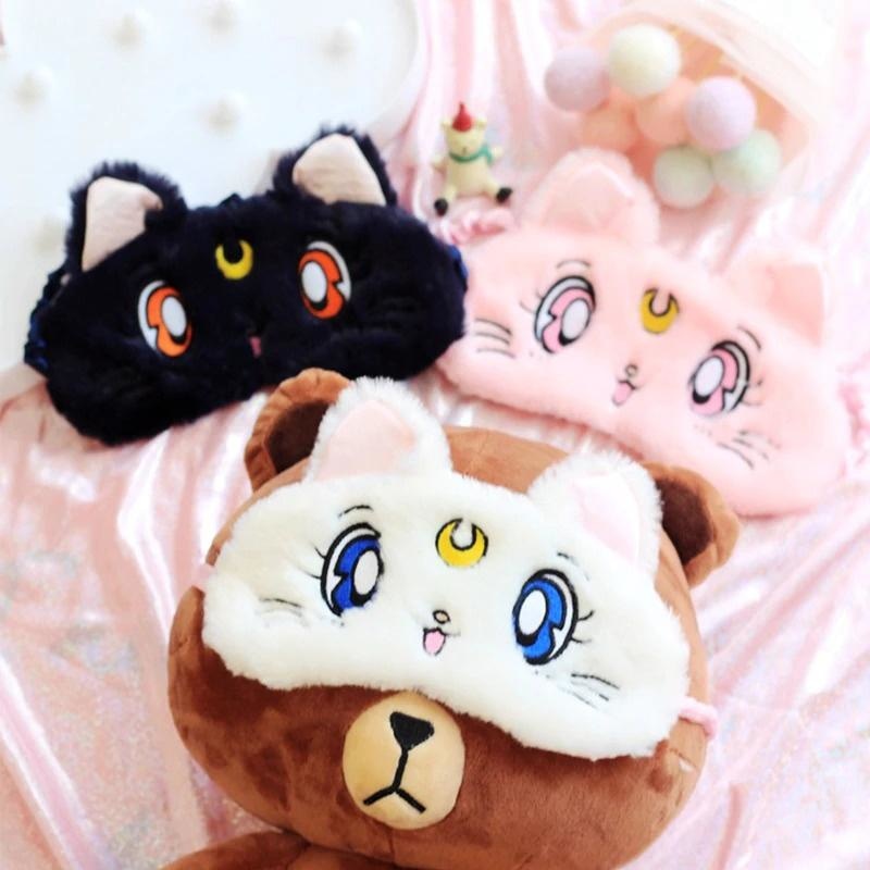 Plush Kitten Sleep Mask - artemis, blindfold, blindfolds, cats, face mask