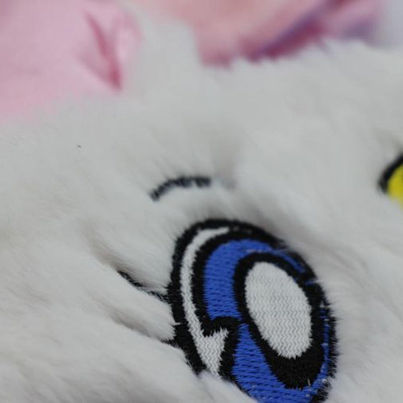 Pink Sailor Moon Kitty Cat Luna Sleep Mask Blindfold Furry Soft Fur Kitten Kawaii 