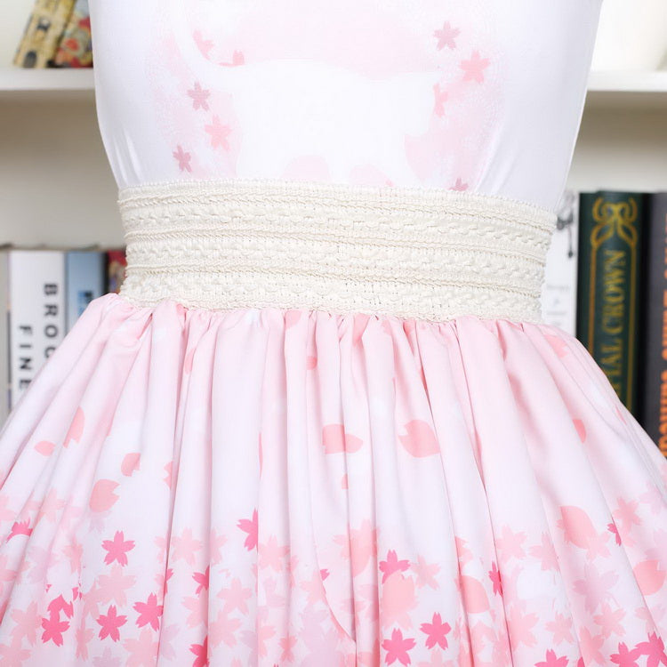 Cherry Blossom Kitten Lolita Skirt