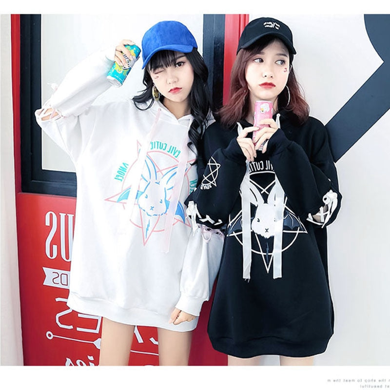 Satanic bunny hoodie Clearance