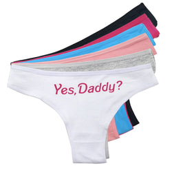 Pack Of 5 Yes Daddy Thongs