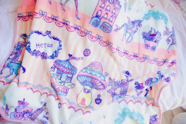 Fairyland Carnival Fuzzy Blanket Set
