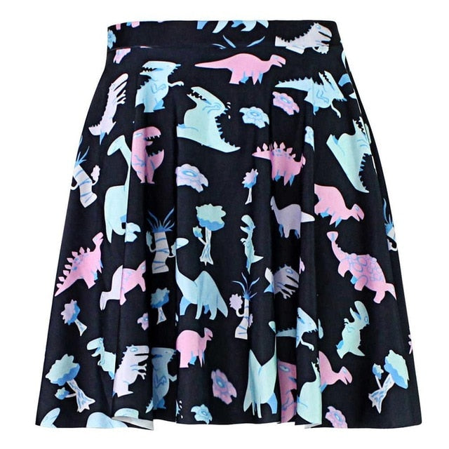 Pastel Goth Dinosaur Mini Skirt Cute Kawaii Fashion | DDLG Playground