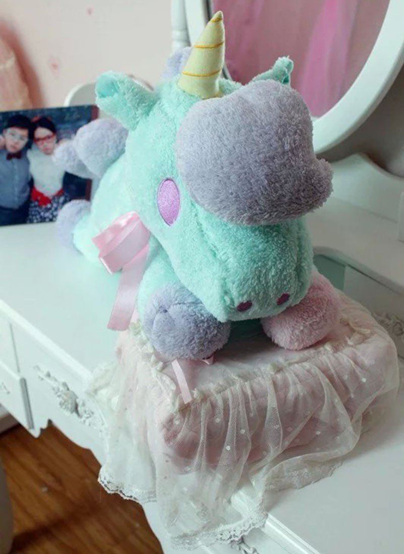 Colorful Unicorn Tissue Box Cover, Cute Plush