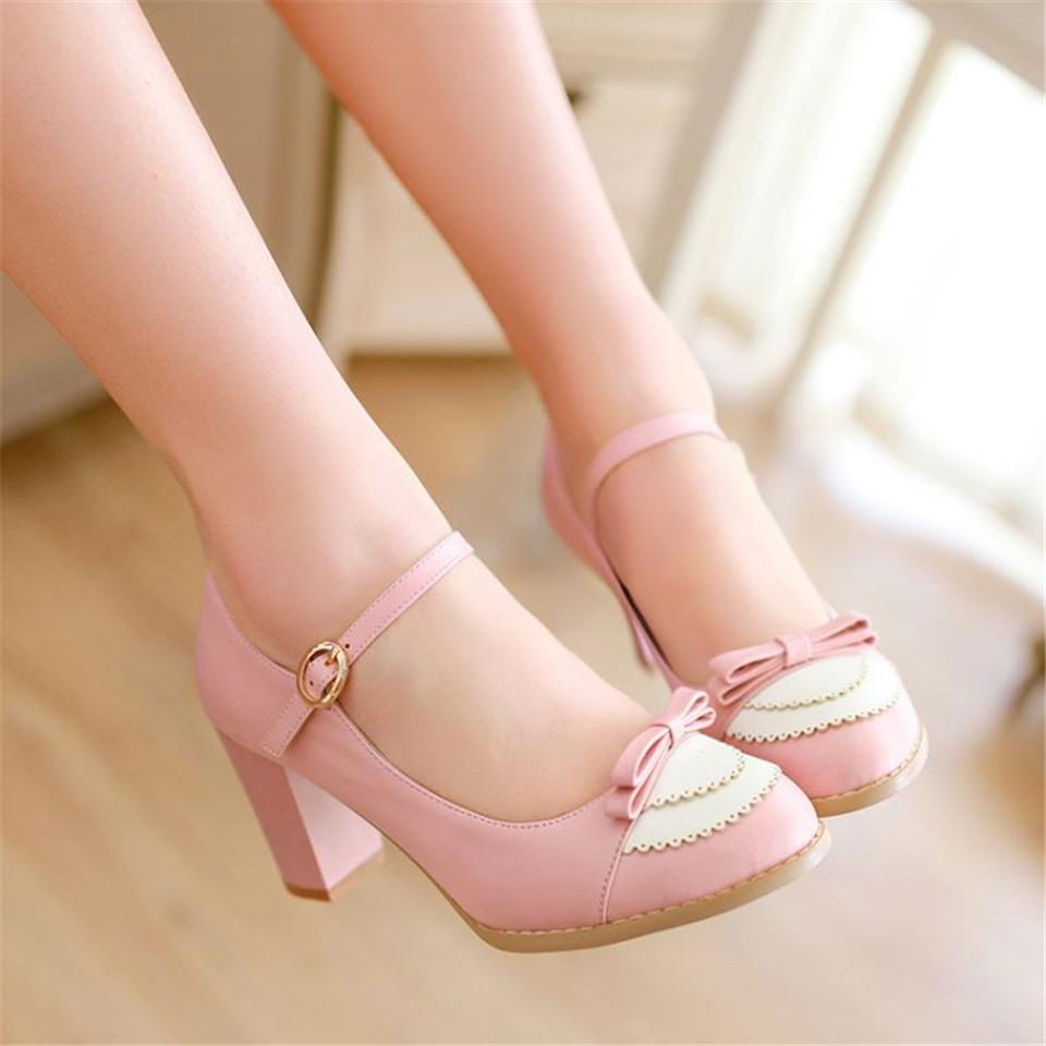 Elegant Traditional Lace Lolita Heel Shoes Pumps – DDLG Playground