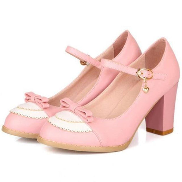 Elegant Traditional Lace Lolita Heel Shoes Pumps | DDLG Playground