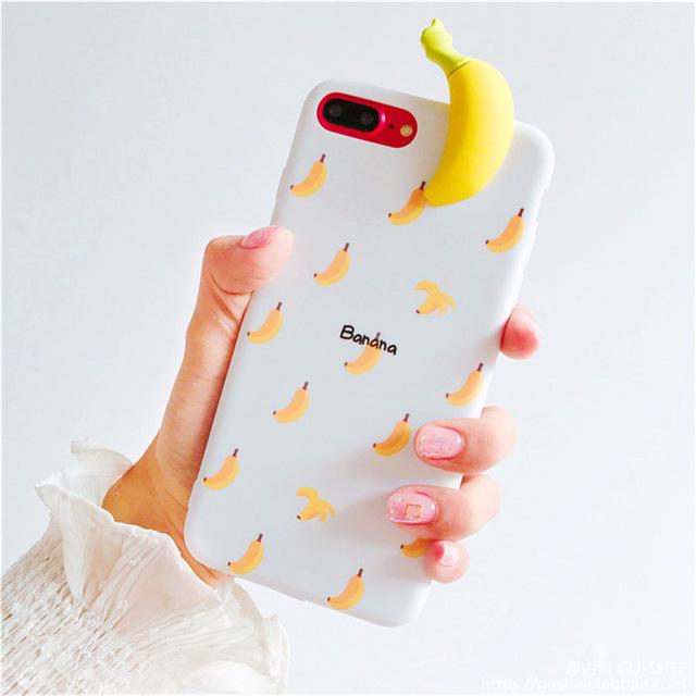 3d fruit rubber iphone cases white banana fruity food tropical bendy soft iphone cases harajuku japan fashion by kawaii babe