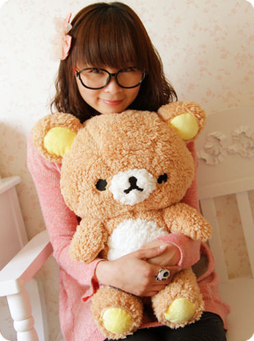 Brown Rilakkuma Bear Teddy Plush Toy Stuffed Animal Kawaii Cute San-X