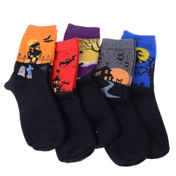 Spooky Halloween Socks Creepy Cute Trick or Treat Witch