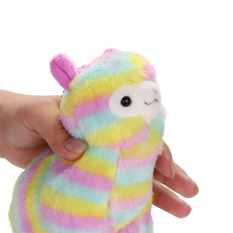 Rainbow Alpaca Plush Toy Soft Keychain Stuffed Animal Alpacasso Llama Kawai