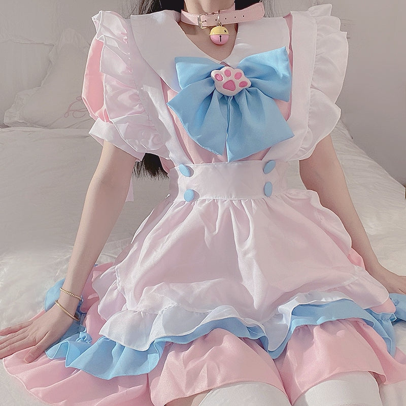 Puppy Maid Dress - S / Pink/Blue - cosplay, cosplayer, cosplaying, costume, costumes