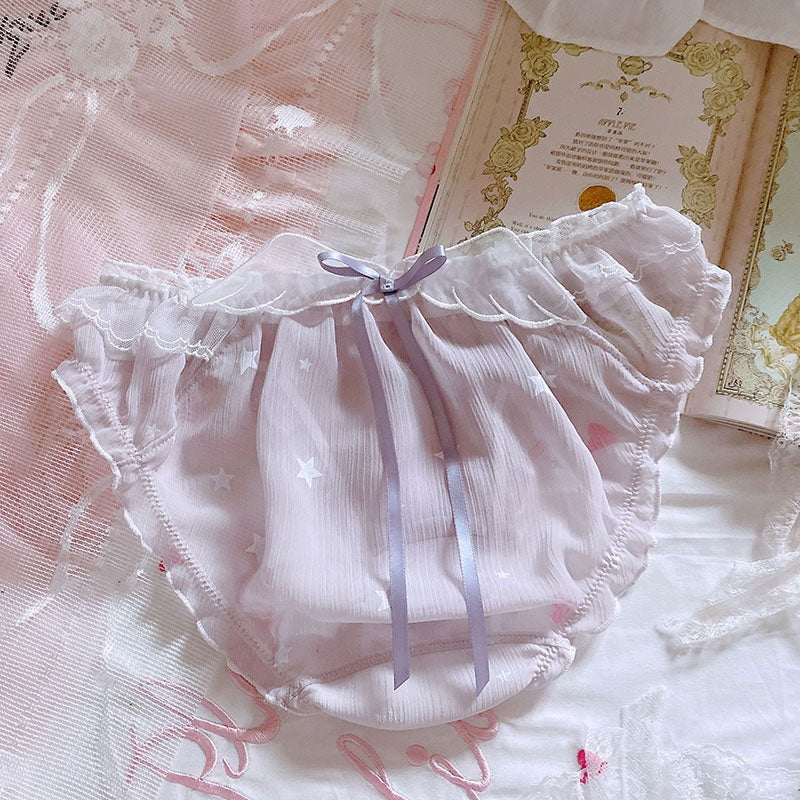 Purple Satin Panties - Chiffon / M - lingerie sets, panties, panty, underwewar, undies