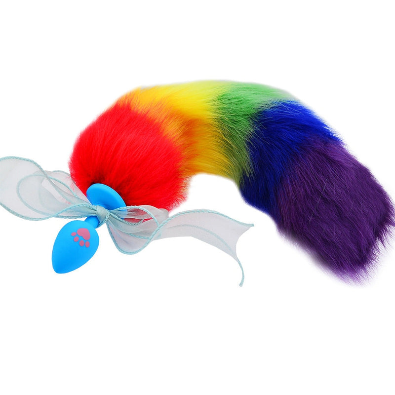 Rainbow Kitten Tail Plug Set DDLG Playground Rainbow Kitten Tail Plug Set DDLG Playground