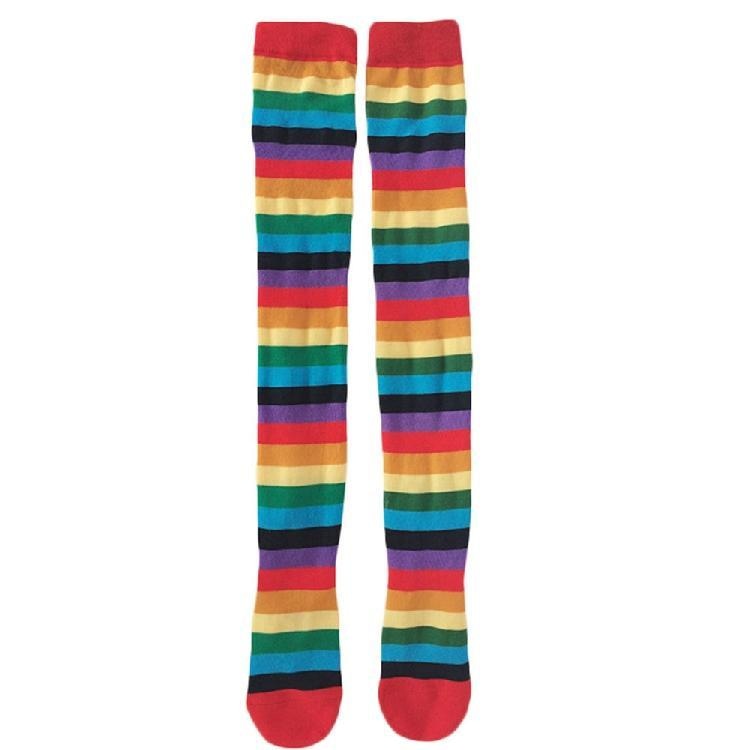 rainbow knee socks tall thigh high stockings gay pride little space abdl youthful young clothing by ddlg playground