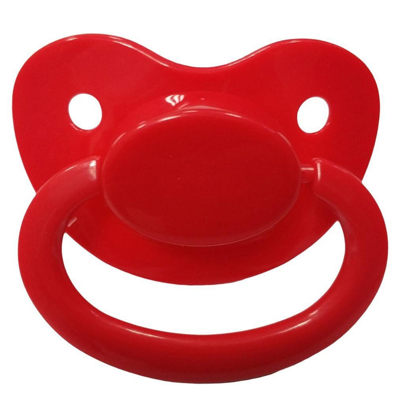 red adult pacifier paci binkie soother mouth guard nipple autism autistic little space ddlg cgl abdl cglre age regression agere