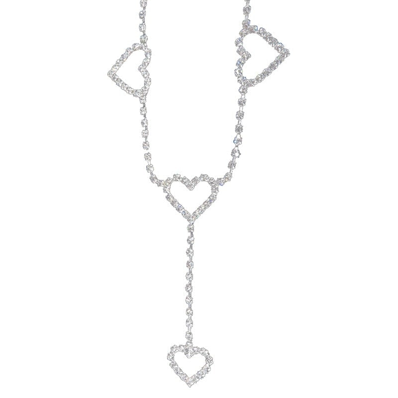 Rhinestone Heart Chain Belt - accessores, accessories, accessorries, accessory, belt