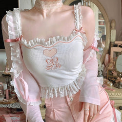 Ribbon Maiden Crop Top - top