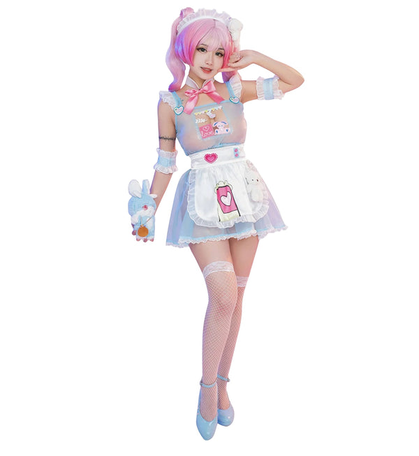 Toy Room Mesh Maid Cosplay Set - cosplay, dresses, fairy kei, maid outfit