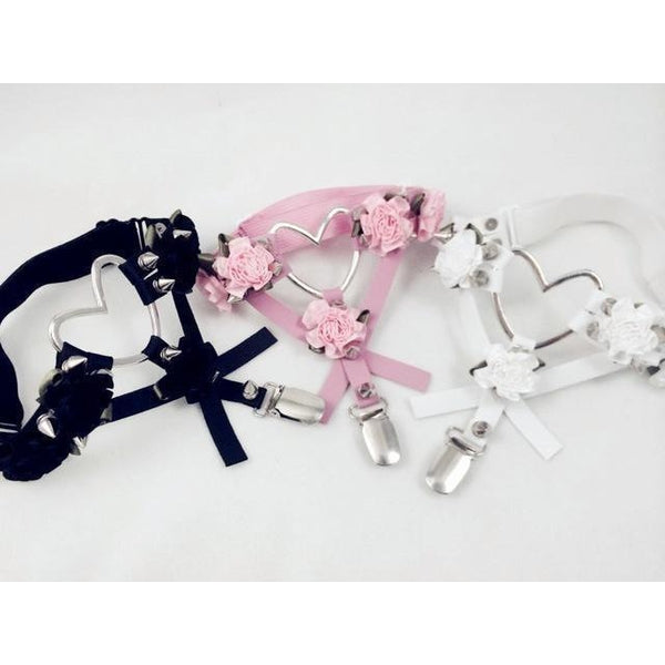 Rose Heart Garter Belt Harness DDLG Playground