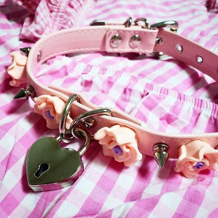 Rose Locket Flower Collar Choker Kawaii Cute – DDLG Playground