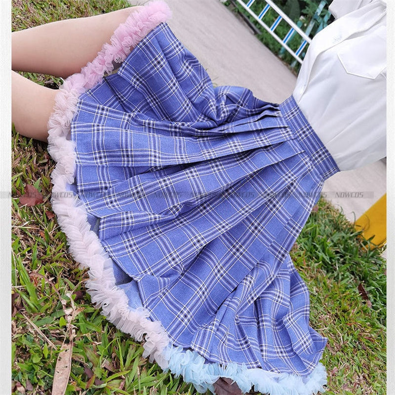 Ruffled Petticoat - Rainbow Ruffles / Length 48cm - bottoms, fairy kei, kawaii, pastel petticoat