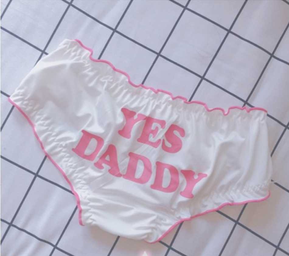 Panties In A Bunch Ruched Yes Daddy Underwear DDLG Playground