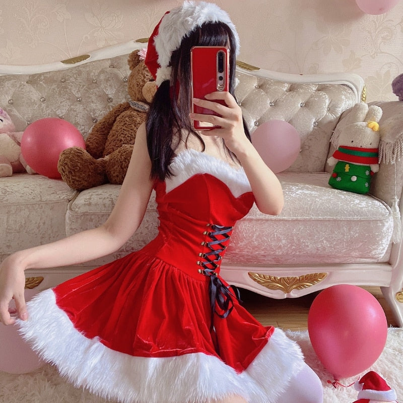 Santa Baby Dress - & Hat Only / S - christmas, dresses, holiday, xmas, xxxmas