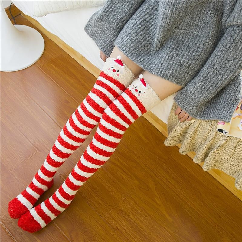 Santa Thigh Highs - socks