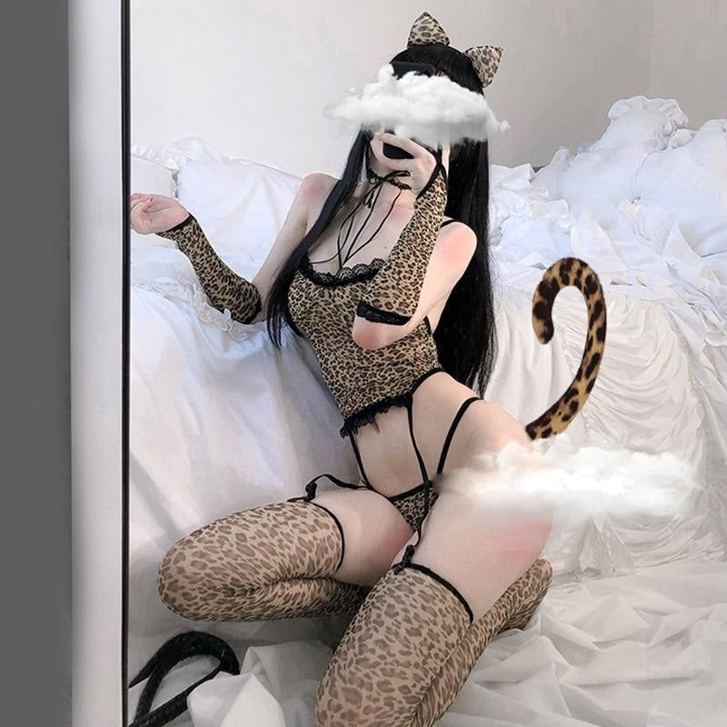 Sassy Leopard Set - lingerie