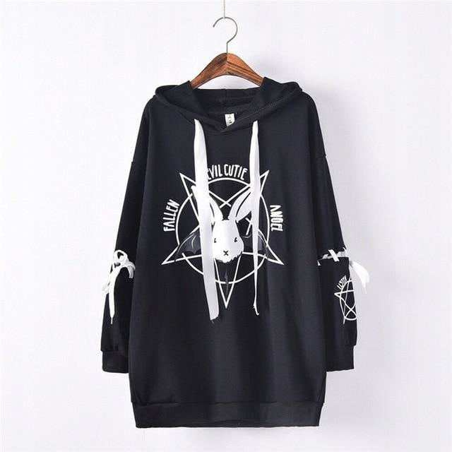 Satanic Bunny Hoodie Pastel Gothic Pentagram – DDLG Playground