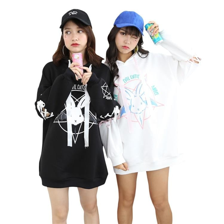 Satanic bunny hoodie Clearance