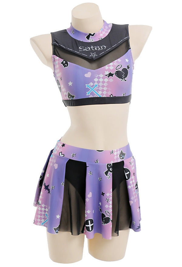 Satan’s Cheerleader Outfit - S - cosplay, cosplaying, cosplays, costume, pastel goth