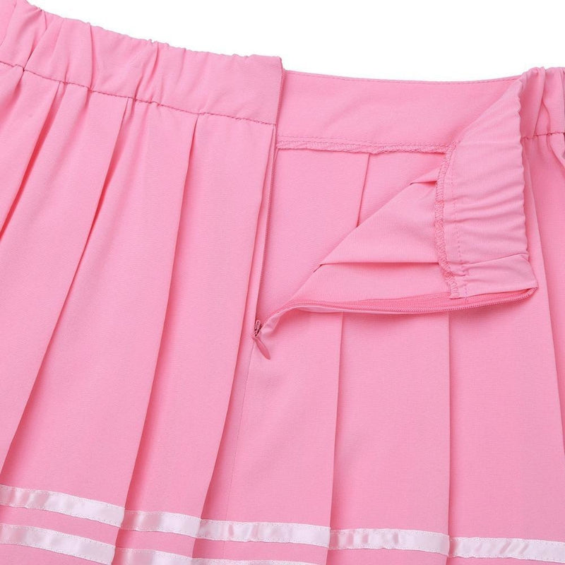 pink school girl adult onesie two piece 2pc set outfit romper jumper bodysuit sailor scout sailor moon cosplay costume snap crotch cgl abdl by ddlg playground
