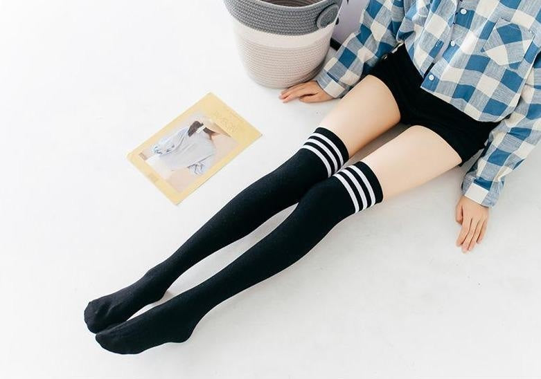 School Girl Stockings (2 Colors) - high socks, knee long school girl, sock