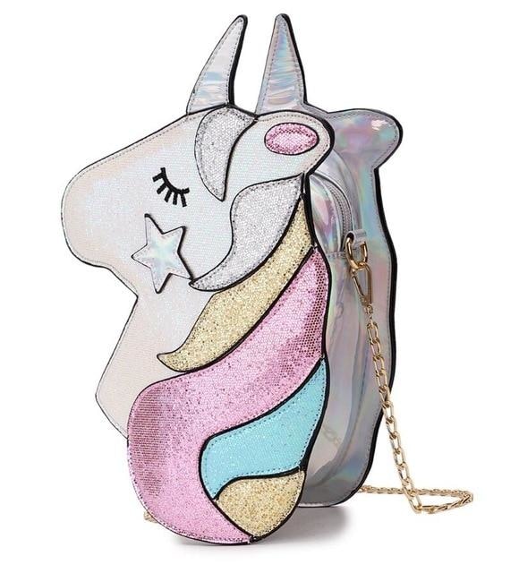 Shimmering Unicorn Bag - Silver - bag