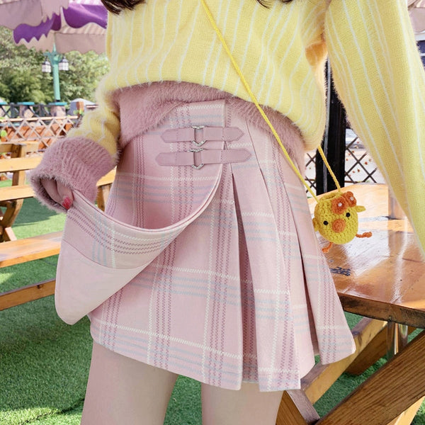 Soft Princess Tennis Skirt - Pink/Purple / S - pink skirt, pleated, pleating, pleats, purple skirt