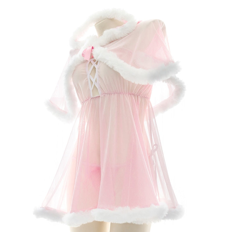 Soft Snow Queen Dress - blue dress, christmas, christmas coquette, cotton dress