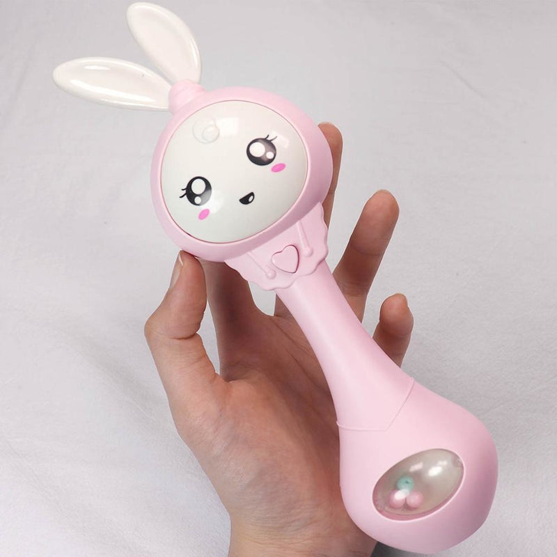 Sound & Light Bunny Rattle - Pink - abdl, adult babies, baby, baby rattle, bunny rabbit