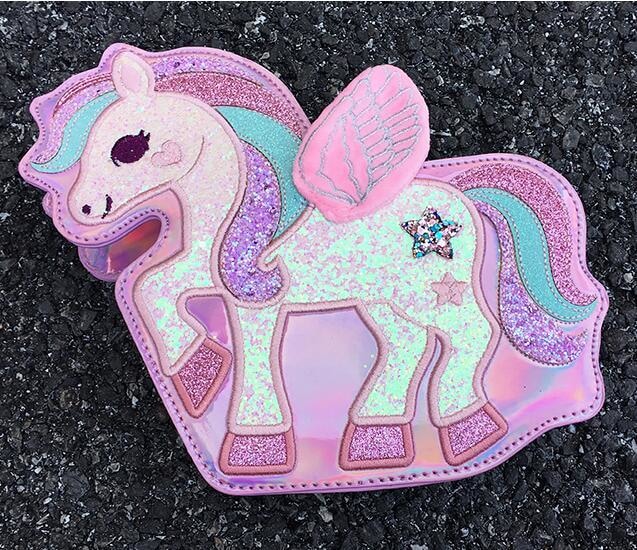 Sparkle Pegasus Handbag - Pink - bag