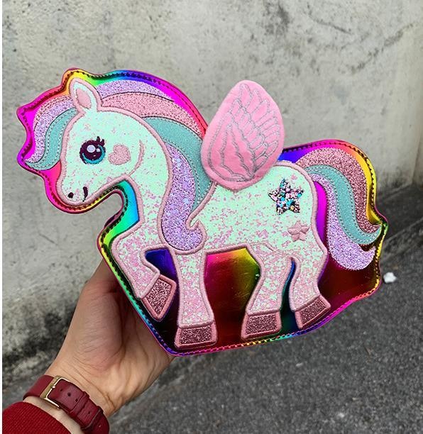 Sparkle Pegasus Handbag - Rainbow - bag
