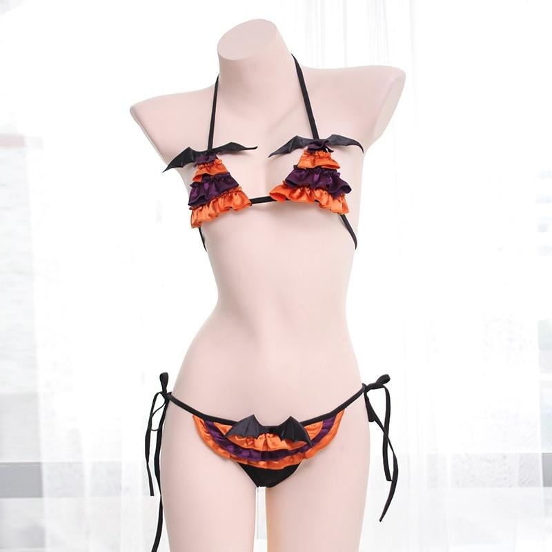 Spooky Lingerie Set Bats Halloween Creepy Underwear DDLG Playground Spooky Lingerie Set Bats Halloween Creepy Underwear DDLG Playground