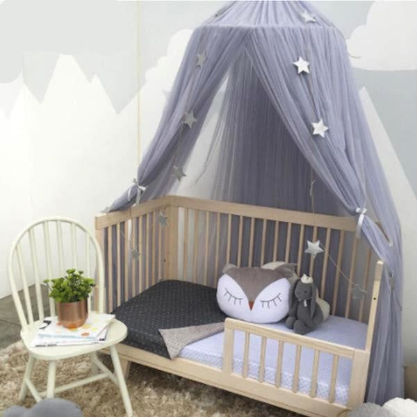 grey star canopy bed princess mosquito net bedding netting mesh see through tent ribbons bows ruffled girly abdl cgl dd/lg little space kink fetish by ddlg playground