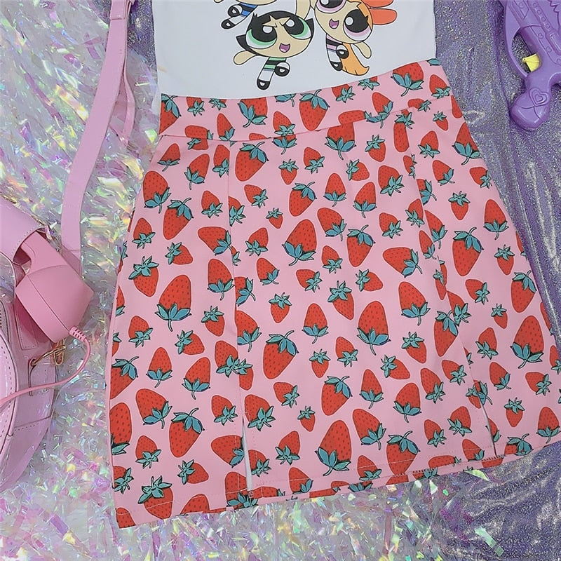 Strawbaby Skirt - pencil skirt, skirts, strawberries, strawberry