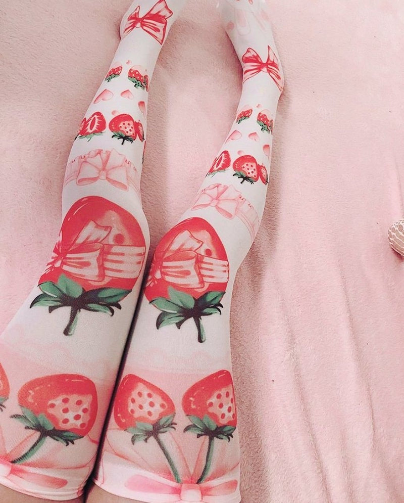 Strawberry Babe Stockings - stockings