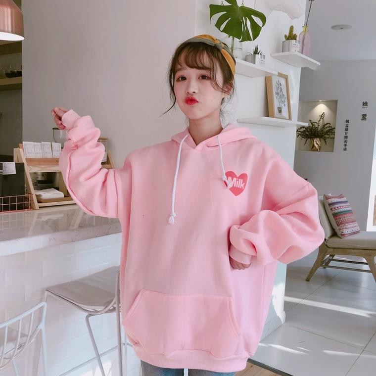 Strawberry Milk Hoodie Sweater Pullover Kawaii Cute | DDLG Playground