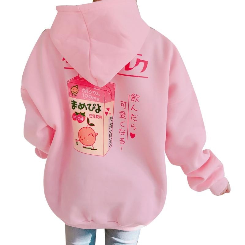 Strawberry Milk Hoodie - Sweater