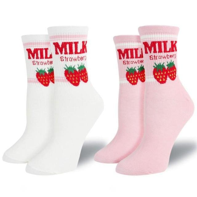 Strawberry Milk Socks - Socks