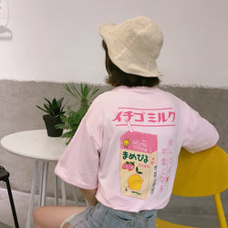 Strawberry Milk Tee - Pink Shirt - t-shirt