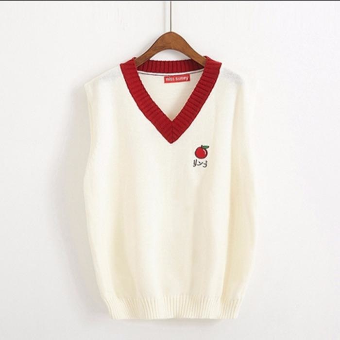 Strawberry Vest - Apple Vest / S - sweater